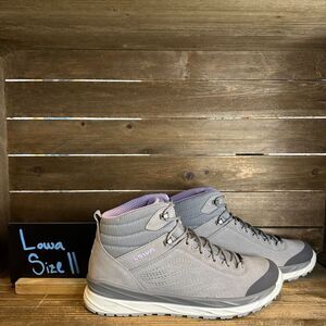New Womens Lowa Malta GTX Mid Gray Leather Waterproof Hiking Boots Shoes Size 11